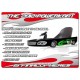 Power kart with flame background