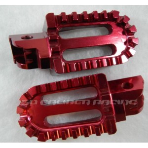 Billet Oversized Foot Pegs - Red 